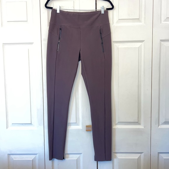Athleta Stellar Tight Espresso Brown Sz Women's M Tall Thick Scuba Leggings - Picture 1 of 10